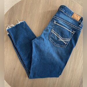 BKE Payton Distressed Blue Ankle Jeans Size 31 x 33 1/2
